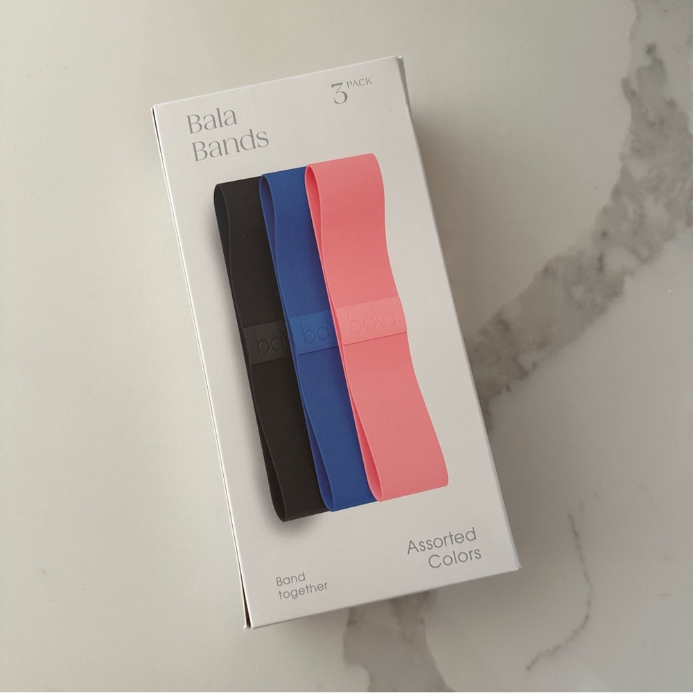 NIB Bala Resistance Band - Black/Pink/Blue Charcoal/Blush/Ocean